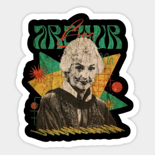 VINTAGE POP RETRO -Bea Arthur Golden Squad Black-  STYLE 70S Sticker